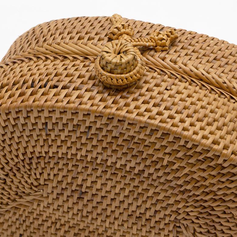 アタバッグ かごバッグ かご バッグ ハーフムーン 約 W 20cm D 9cm H 21cm アタ ハンドバッグ おでかけ 浴衣 和装 アジアン 雑貨 13950 | ブランド登録なし | 13