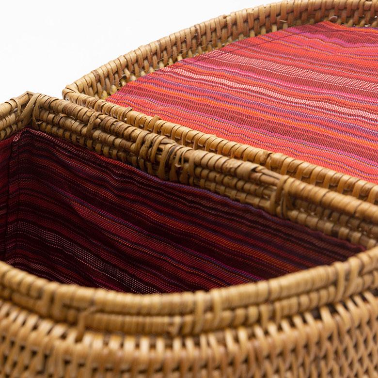 リュック ショルダー アタバッグ かごバッグ かご バッグ リュクサック レザー 革 紐 約 W 24cm D 12cm H 19cm アタ アジアン 雑貨 13951 | ブランド登録なし | 04