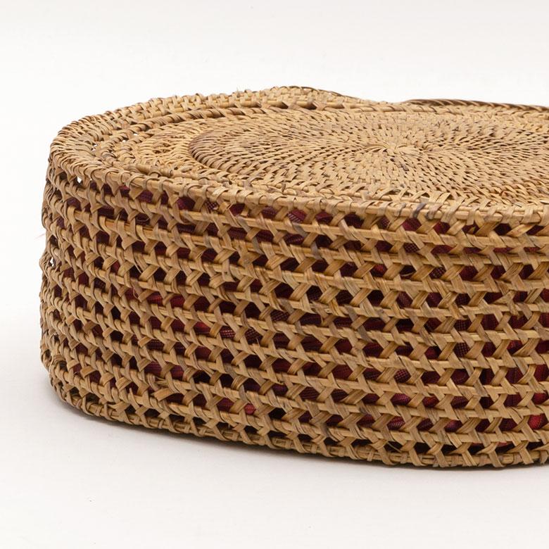 アタバッグ かごバッグ かご バッグ ラウンド 約 W 26cm D 10cm H 35cm アタ ハンドバッグ おでかけ 浴衣 和装 アジアン 雑貨 13952 | ブランド登録なし | 10