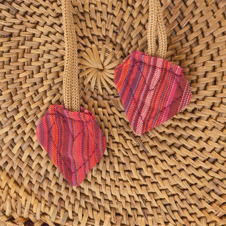 アタバッグ かごバッグ かご バッグ ラウンド 約 W 26cm D 10cm H 35cm アタ ハンドバッグ おでかけ 浴衣 和装 アジアン 雑貨 13952 | ブランド登録なし | 13