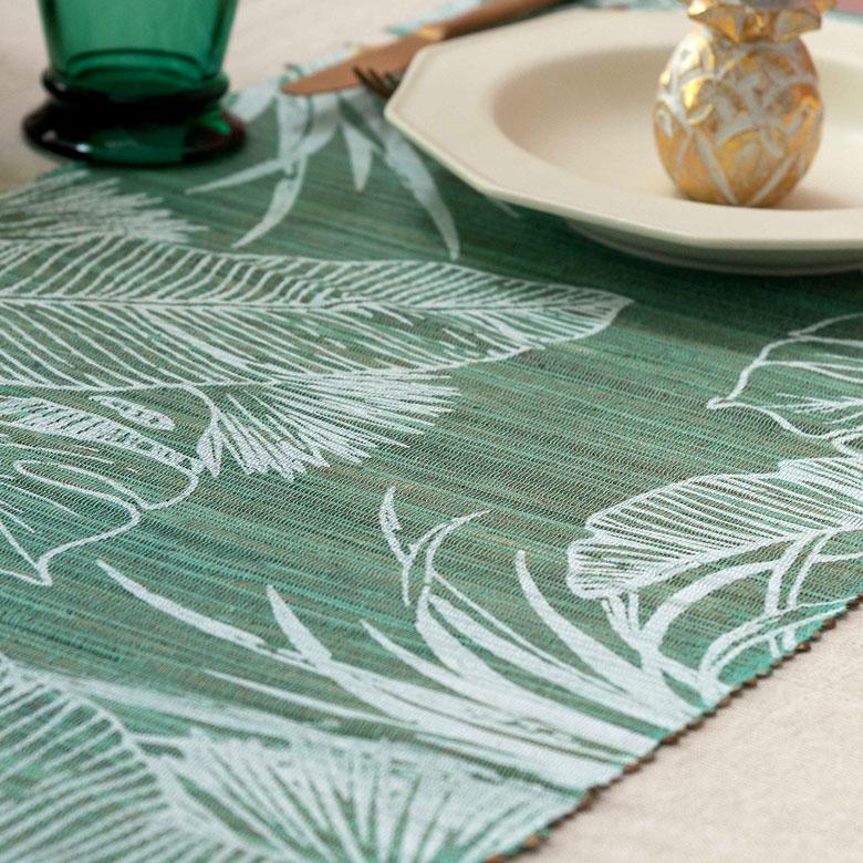 テーブルランナー ウォーターヒヤシンス製 コットン 天然素材 ハンドメイド カラフル 食卓布 クロス トロピカル モンステラ ハワイアン バナナリーフ 13954 | ELEMENTS（インテリア） | 19