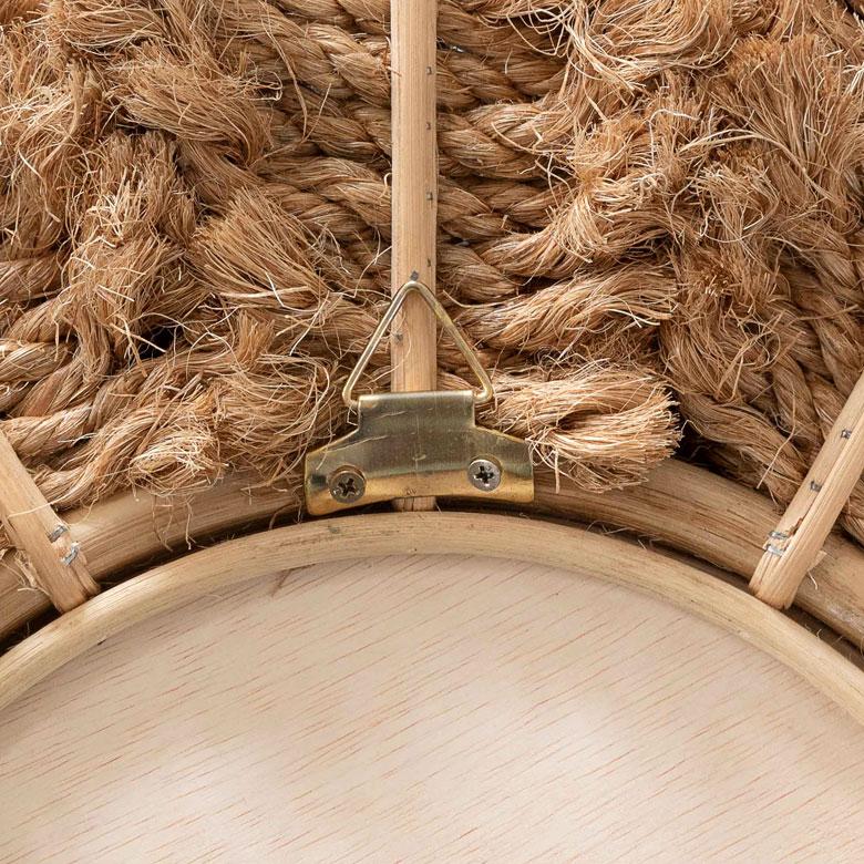 ミラー 鏡 壁掛け ラタン 麻 ロープ 約 直径 60cm 壁掛けミラー ウォールミラー 壁掛け鏡 デザインミラー ウォールデコレーション インテリア 13955 | ブランド登録なし | 10