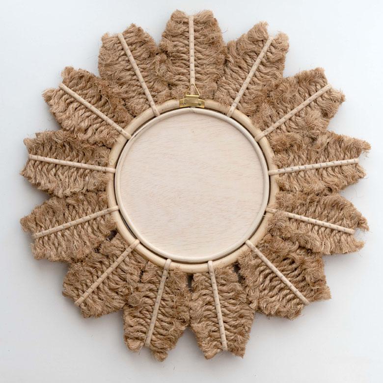 ミラー 鏡 壁掛け ラタン 麻 ロープ 約 直径 60cm 壁掛けミラー ウォールミラー 壁掛け鏡 デザインミラー ウォールデコレーション インテリア 13955 | ブランド登録なし | 16