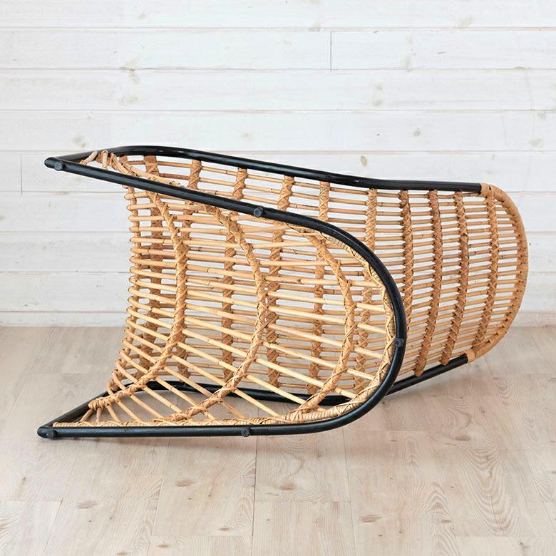 チェア ラタンチェア ラタン 籐 スチール 1脚 椅子 ダイニングチェア ラウンジチェア ロッキングチェア 一人用 店舗 家具 おしゃれ リゾート 13957 | ELEMENTS（インテリア） | 13