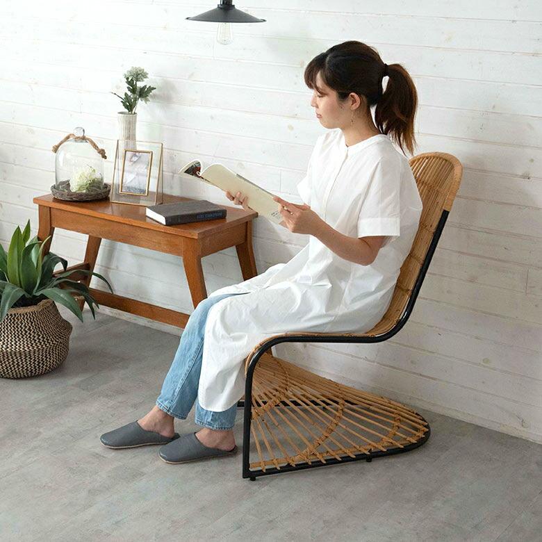 チェア ラタンチェア ラタン 籐 スチール 1脚 椅子 ダイニングチェア ラウンジチェア ロッキングチェア 一人用 店舗 家具 おしゃれ リゾート 13957 | ELEMENTS（インテリア） | 04