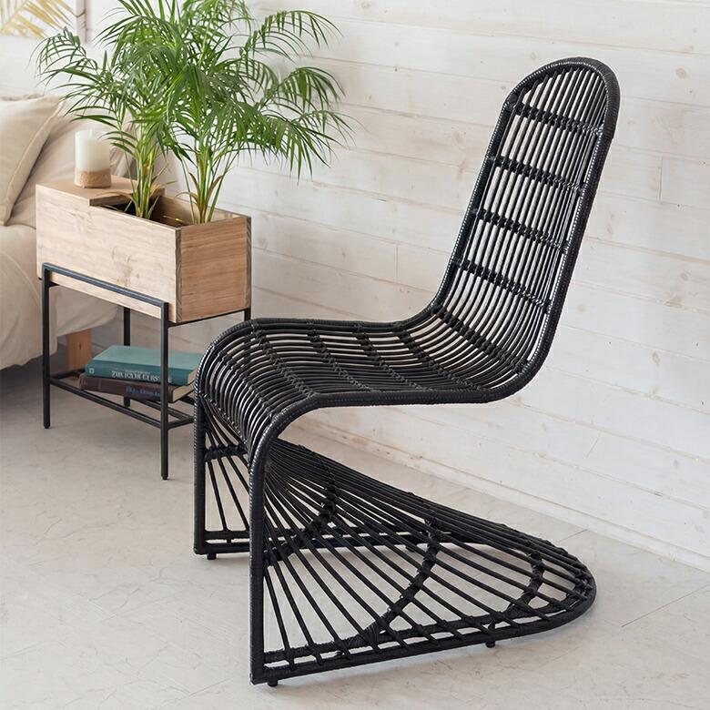 チェア ラタンチェア ラタン 籐 スチール 1脚 椅子 ダイニングチェア ラウンジチェア ロッキングチェア 一人用 店舗 家具 おしゃれ リゾート 13957 | ELEMENTS（インテリア） | 07