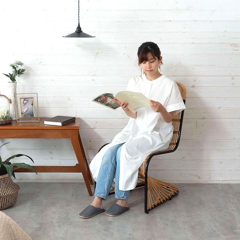 チェア ラタンチェア ラタン 籐 スチール 1脚 椅子 ダイニングチェア ラウンジチェア ロッキングチェア 一人用 店舗 家具 おしゃれ リゾート 13957 | ELEMENTS（インテリア） | 07