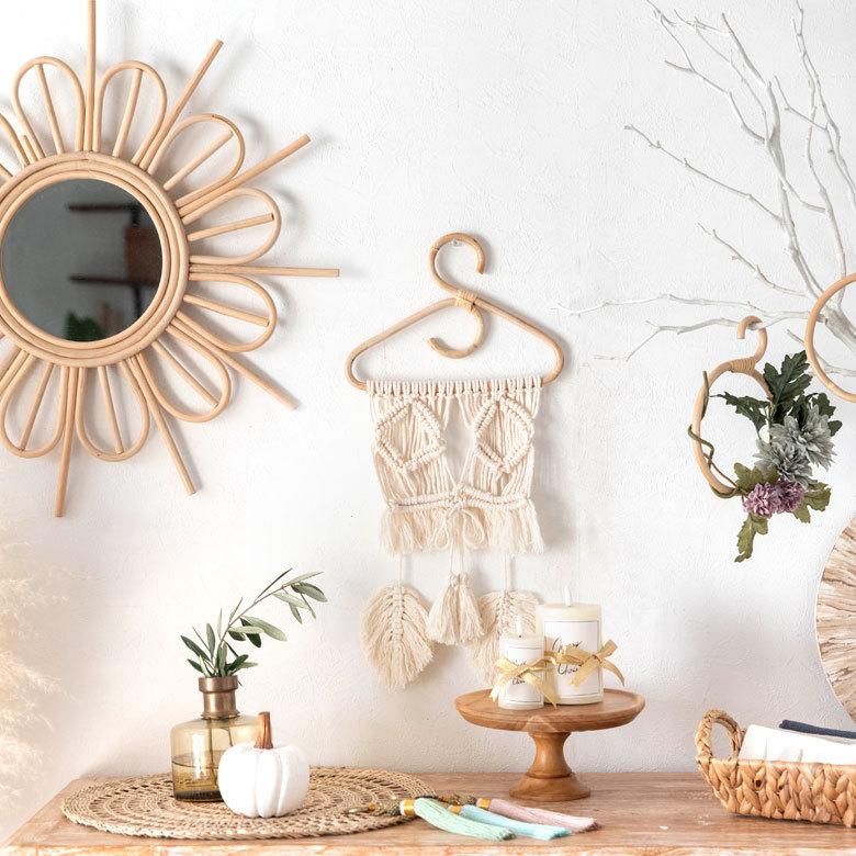 ラタンハンガー S 籐 ナチュラル ライトブラウン W 26cm 子供用 キッズ 衣類収納 ディスプレイ アジアン 13958 | ELEMENTS（インテリア） | 09