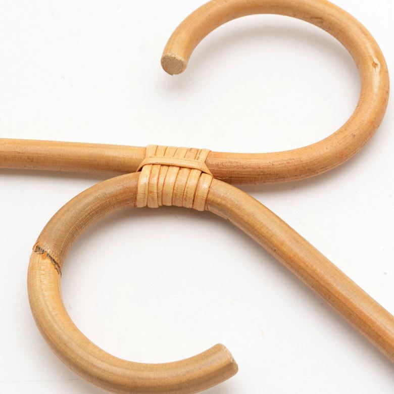 ラタンハンガーM 籐 ナチュラル ライトブラウン W40cm 大人用 タオルハンガー 衣類収納 ディスプレイ アジアン 13959 | ELEMENTS（インテリア） | 18