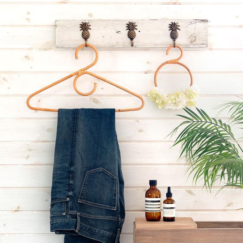 ラタンハンガーL 籐 ナチュラル ライトブラウン W46cm 大人用 タオルハンガー 衣類収納 ディスプレイ アジアン 13960 | ELEMENTS（インテリア） | 20