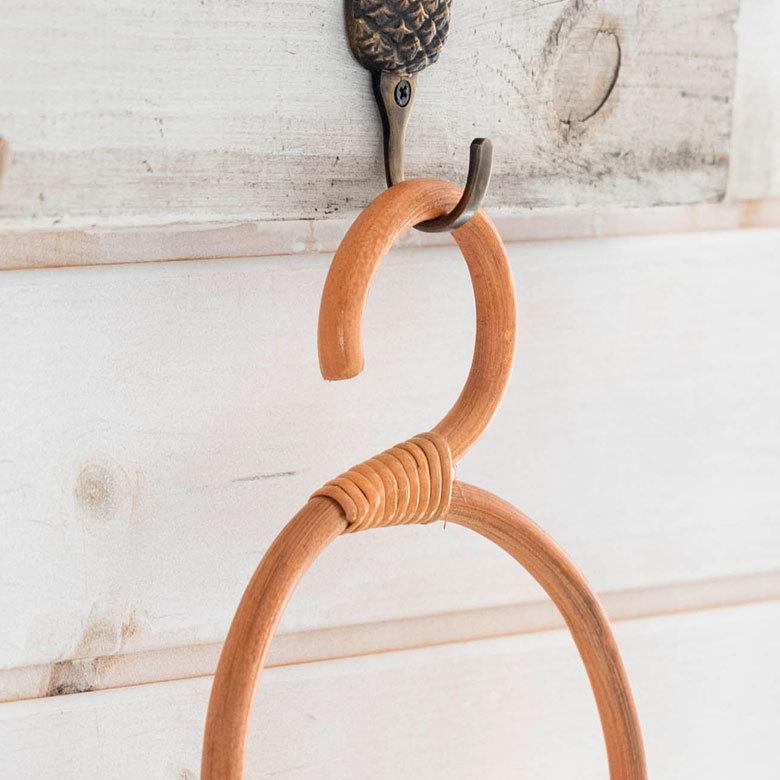 ラタンハンガー サークル 円形 籐 W15cm ループハンガー タオルハンガー 衣類収納 ディスプレイ アジアン 13961 | ELEMENTS（インテリア） | 03