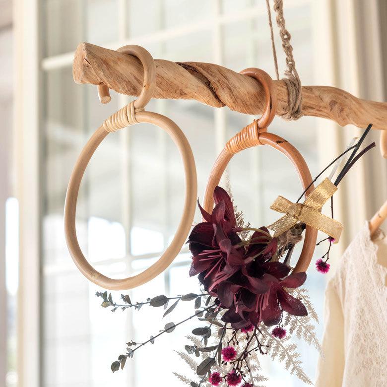 ラタンハンガー サークル 円形 籐 W15cm ループハンガー タオルハンガー 衣類収納 ディスプレイ アジアン 13961 | ELEMENTS（インテリア） | 17