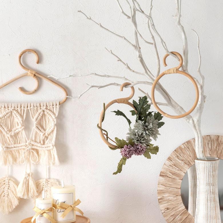 ラタンハンガー サークル 円形 籐 W15cm ループハンガー タオルハンガー 衣類収納 ディスプレイ アジアン 13961 | ELEMENTS（インテリア） | 19