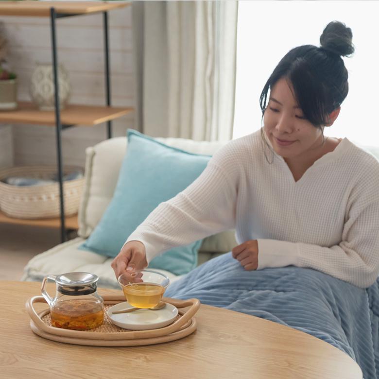 ELEMENTS（インテリア） トレイ オーバル ラタン 籐 お盆 トレー