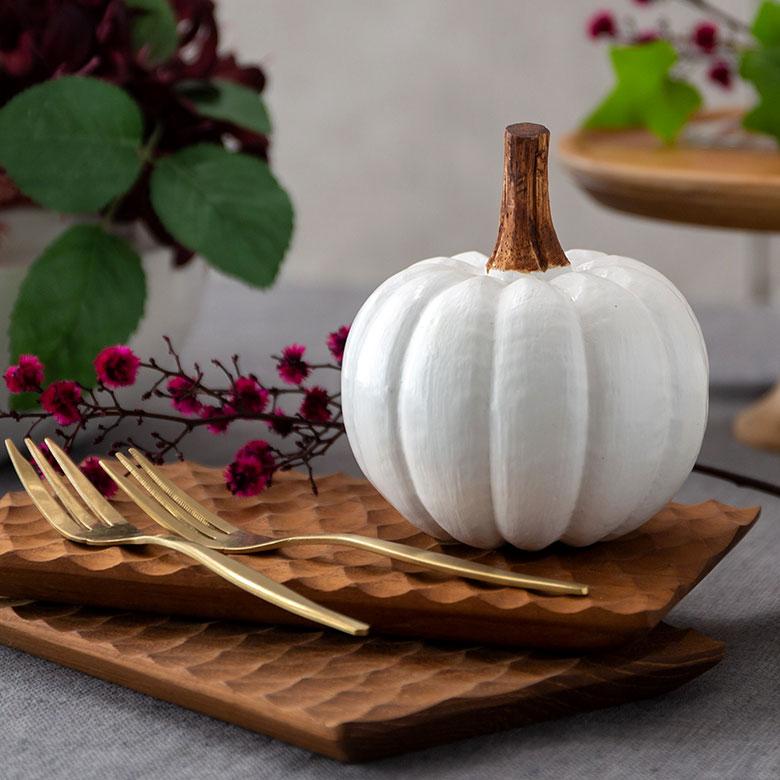 パンプキン Sサイズ 置物 オブジェ かぼちゃ ハロウィン パーティー グッズ 雑貨 ブラック 木彫り DIY デコレーション コーディネート おしゃれ 13963 | ELEMENTS（インテリア） | 01