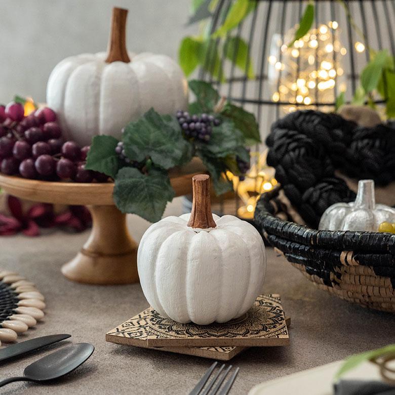 パンプキン Sサイズ 置物 オブジェ かぼちゃ ハロウィン パーティー グッズ 雑貨 ブラック 木彫り DIY デコレーション コーディネート おしゃれ 13963 | ELEMENTS（インテリア） | 11
