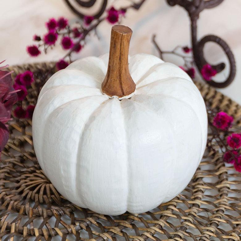 パンプキン Mサイズ 置物 オブジェ かぼちゃ ハロウィン パーティー グッズ 雑貨 ブラック 木彫り DIY デコレーション コーディネート  おしゃれ 13964 | ELEMENTS（インテリア）