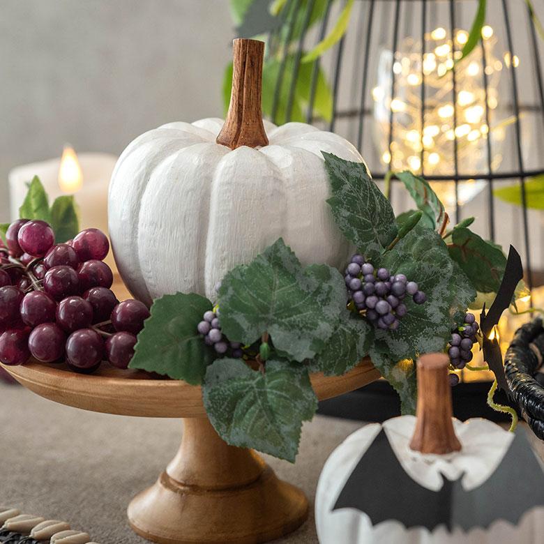 パンプキン Mサイズ 置物 オブジェ かぼちゃ ハロウィン パーティー グッズ 雑貨 ブラック 木彫り DIY デコレーション コーディネート  おしゃれ 13964 | ELEMENTS（インテリア） | 16