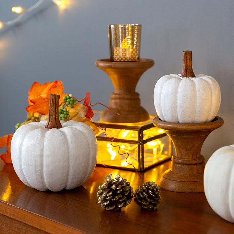パンプキン Mサイズ 置物 オブジェ かぼちゃ ハロウィン パーティー グッズ 雑貨 ブラック 木彫り DIY デコレーション コーディネート  おしゃれ 13964 | ELEMENTS（インテリア） | 08