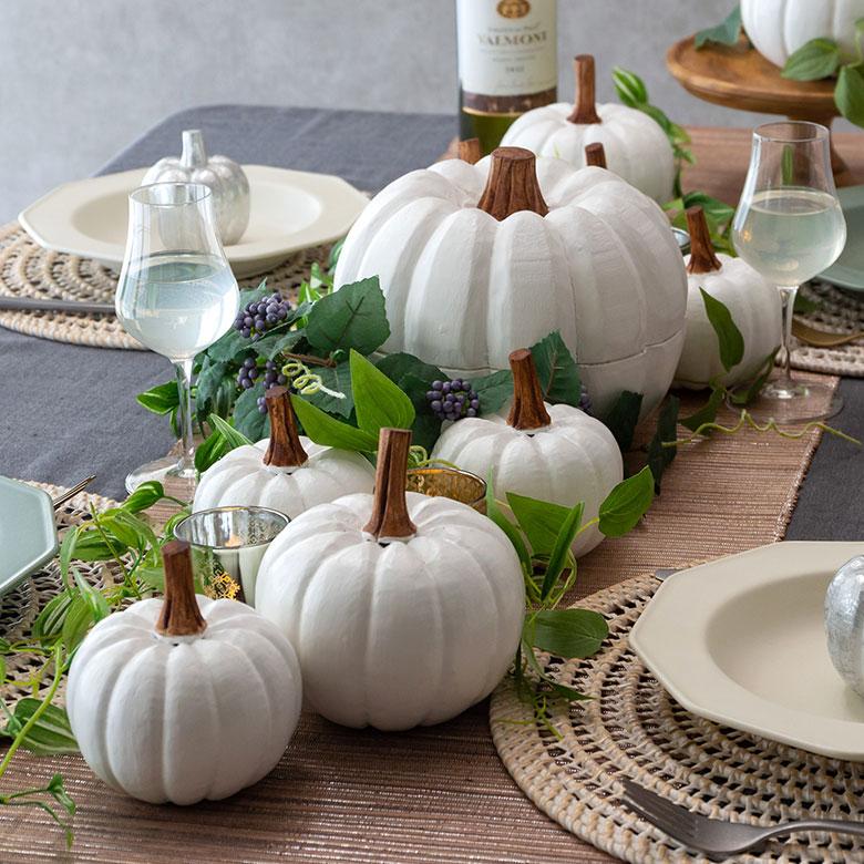 パンプキン Lサイズ 置物 オブジェ かぼちゃ ハロウィン パーティー グッズ 雑貨 ブラック 木彫り DIY デコレーション コーディネート おしゃれ 13965 | ブランド登録なし | 13