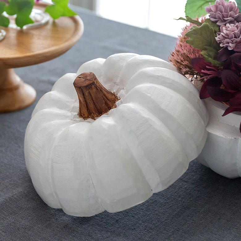 パンプキン Lサイズ 置物 オブジェ かぼちゃ ハロウィン パーティー グッズ 雑貨 ブラック 木彫り DIY デコレーション コーディネート おしゃれ 13965 | ブランド登録なし | 05