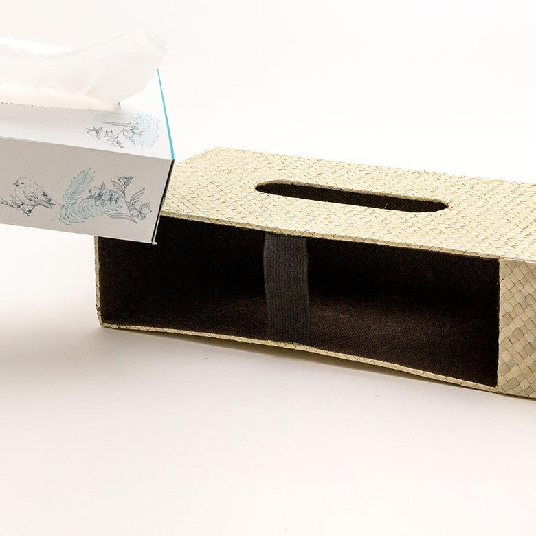 ティッシュケース 収納付き ティッシュ ボックス ケース カバー ホルダー おしゃれ 北欧 リゾート モダン エスニック 西海岸 落とし蓋  13971 | ELEMENTS（インテリア） | 06