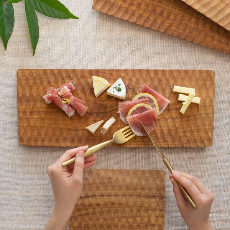 ELEMENTS（インテリア） プレート 木製 チーク ウッド 約 W