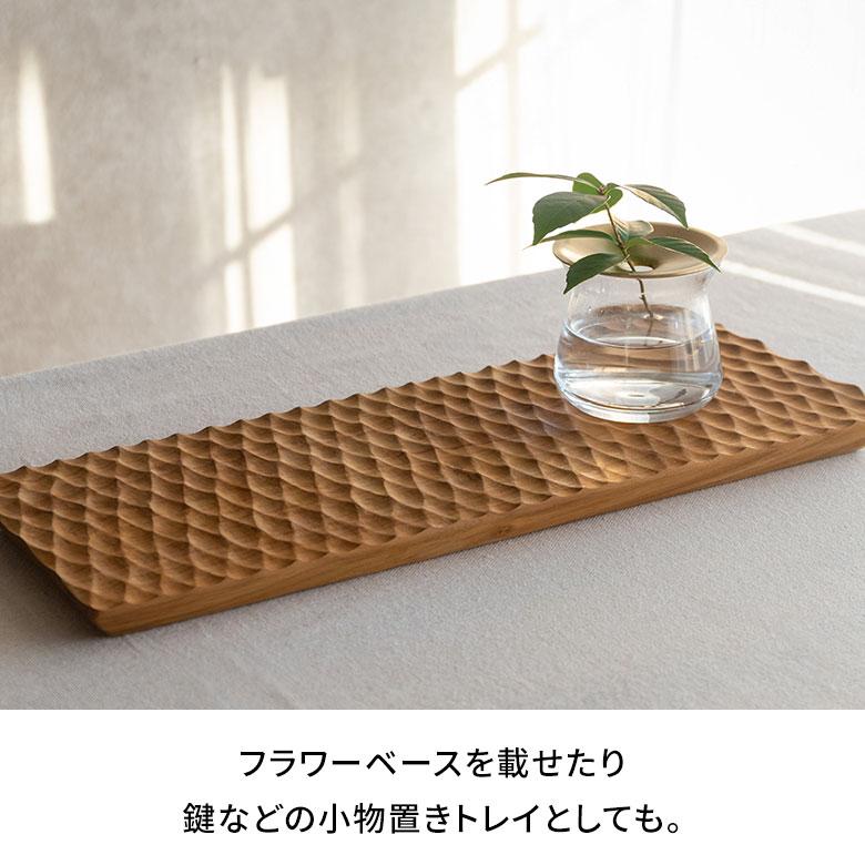 銀製皿 木製箱付き プレート 木製 チーク ウッド 約 W 40cm D 15cm × H 2cm お皿