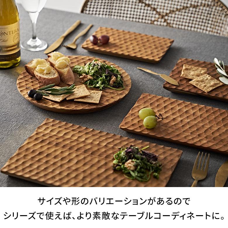 カッティングボード プレート 木製 チーク ウッド 約 Ｗ 25cm D 25cm H 2cm 丸 皿 円 サークル ラウンド TEAK WOOD カフェ 13973 | ELEMENTS（インテリア） | 06