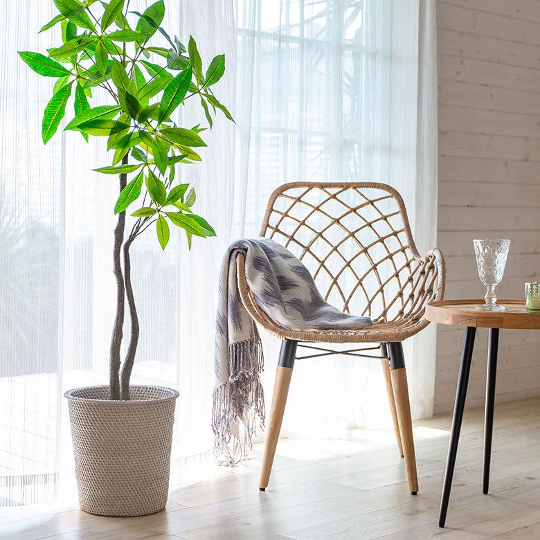 ゴミ箱 ダストボックス おしゃれ バスケット かご カゴ ラタン 籐 ホワイト ナチュラル 約 W 27.5cm D 27.5cm H 28cm 13976 プランターカバー 7号鉢 | ELEMENTS（インテリア） | 16