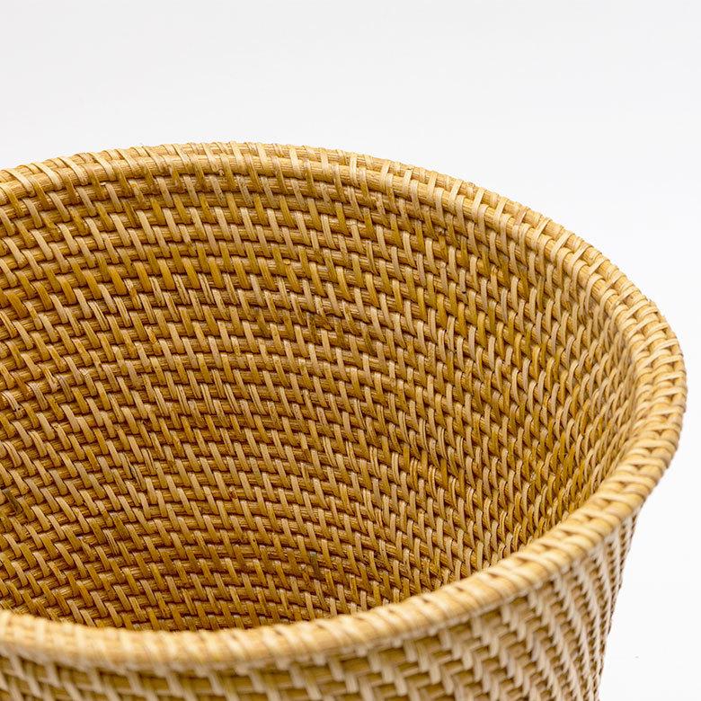 ゴミ箱 ダストボックス おしゃれ バスケット かご カゴ ラタン 籐 ホワイト ナチュラル 約 W 27.5cm D 27.5cm H 28cm 13976 プランターカバー 7号鉢 | ELEMENTS（インテリア） | 06