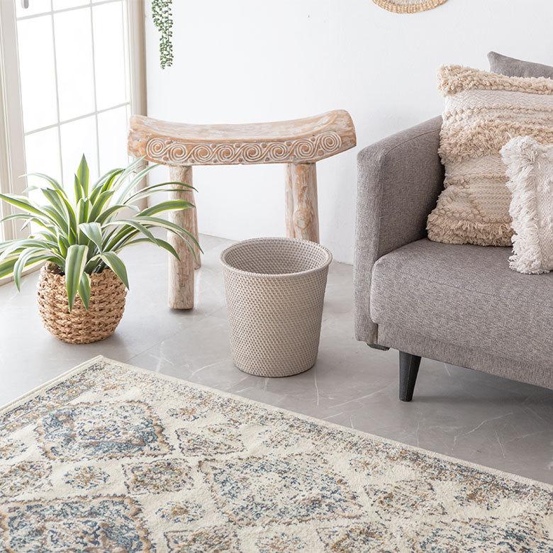 ゴミ箱 ダストボックス おしゃれ バスケット かご カゴ ラタン 籐 ホワイト ナチュラル 約 W 27.5cm D 27.5cm H 28cm 13976 プランターカバー 7号鉢 | ELEMENTS（インテリア） | 07