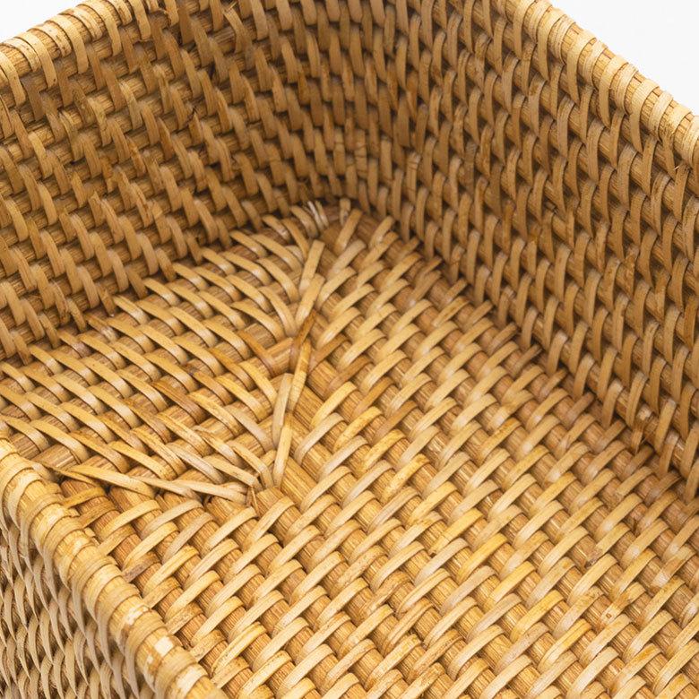 ティッシュケース ティッシュボックス おしゃれ 蓋付き ラタン 籐 ホワイト ナチュラル 約W26cm アジアン リゾート 北欧 13977 | ELEMENTS（インテリア） | 03