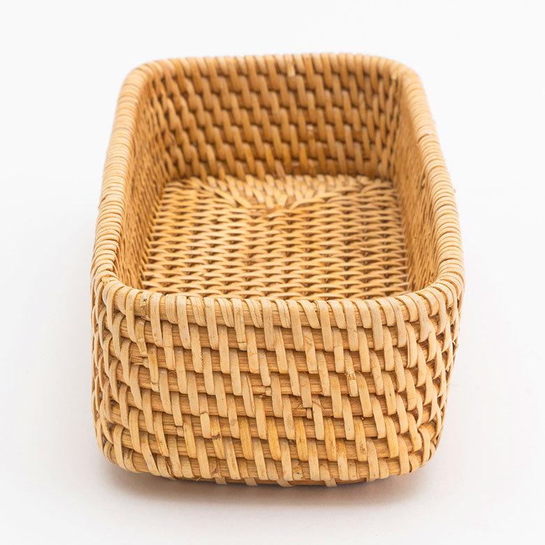 トレイ トレー 長方形 ボックス カトラリーケース ラタン 籐 ホワイト ナチュラル W約25.5cm アジアン リゾート テーブルコーディネート13978 | ELEMENTS（インテリア） | 16