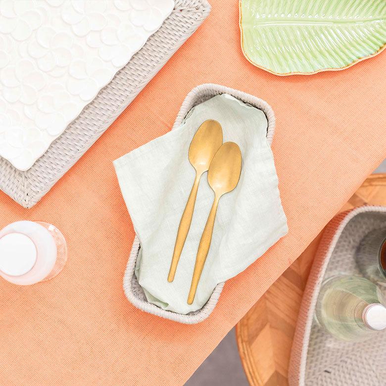 トレイ トレー 長方形 ボックス カトラリーケース ラタン 籐 ホワイト ナチュラル W約25.5cm アジアン リゾート テーブルコーディネート13978 | ELEMENTS（インテリア） | 10