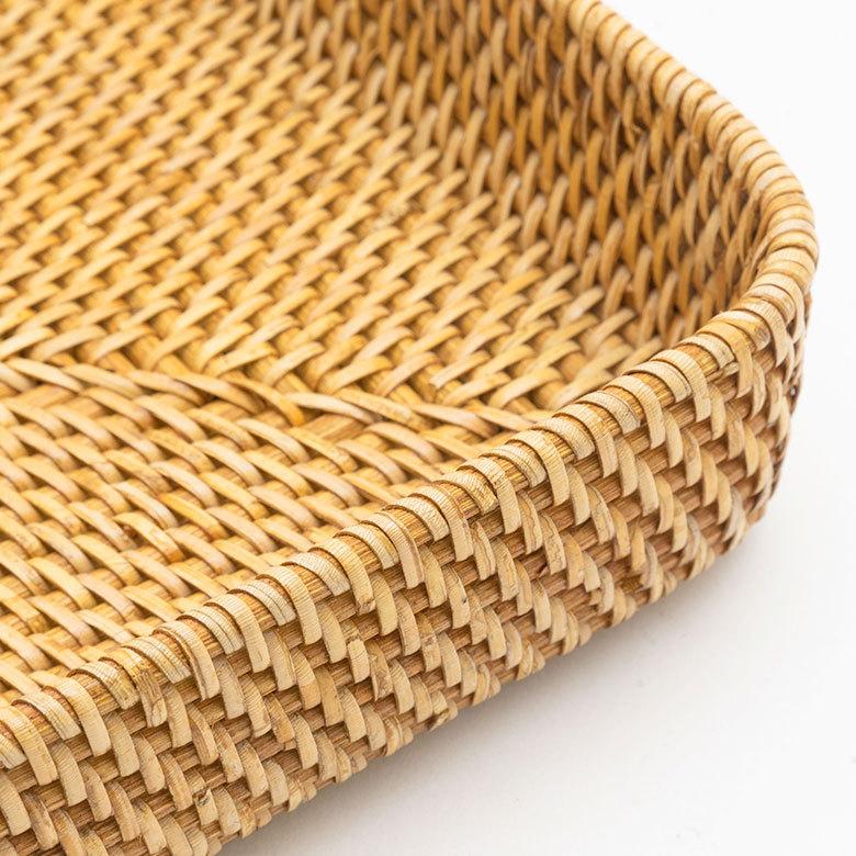 トレイ トレー 長方形 ボックス カトラリーケース ラタン 籐 ホワイト ナチュラル W約35cm アジアン リゾート テーブルコーディネート13979 | ELEMENTS（インテリア） | 06