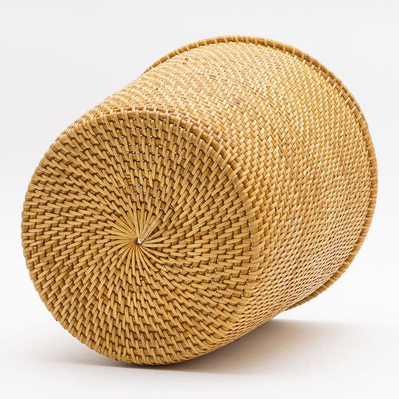 ゴミ箱 リング付き ダストボックス おしゃれ バスケット かご カゴ ラタン 籐 ホワイト ナチュラル 約 W約27.5cm プランターカバー 7号鉢 1397 | ELEMENTS（インテリア） | 17