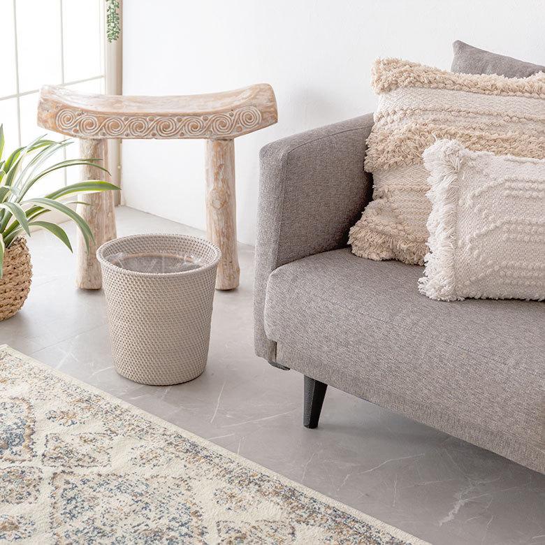 ゴミ箱 リング付き ダストボックス おしゃれ バスケット かご カゴ ラタン 籐 ホワイト ナチュラル 約 W約27.5cm プランターカバー 7号鉢 1397 | ELEMENTS（インテリア） | 19