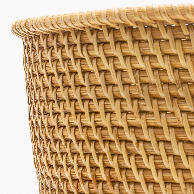 ゴミ箱 リング付き ダストボックス おしゃれ バスケット かご カゴ ラタン 籐 ホワイト ナチュラル 約 W約27.5cm プランターカバー 7号鉢 1397 | ELEMENTS（インテリア） | 05