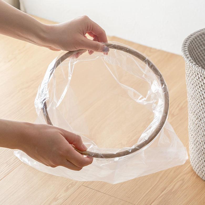 ゴミ箱 リング付き ダストボックス おしゃれ バスケット かご カゴ ラタン 籐 ホワイト ナチュラル 約 W約27.5cm プランターカバー 7号鉢 1397 | ELEMENTS（インテリア） | 08