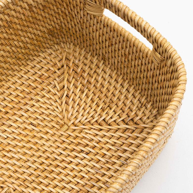 バスケット かご 深型 ケース 書籍 CD DVD ラタン 籐 ホワイト ナチュラル W約20cm アジアン リゾート テーブルコーディネート13980 | ELEMENTS（インテリア） | 03