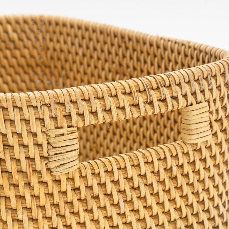 バスケット かご 深型 ケース 書籍 CD DVD ラタン 籐 ホワイト ナチュラル W約20cm アジアン リゾート テーブルコーディネート13980 | ELEMENTS（インテリア） | 06