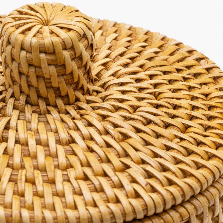 トイレットペーパーケース かご 籠 カゴ ボックス ケース ラタン 籐 ホワイト ナチュラル 約 W 14cm D 14cm H 15.5cm 13981 | ELEMENTS（インテリア） | 03