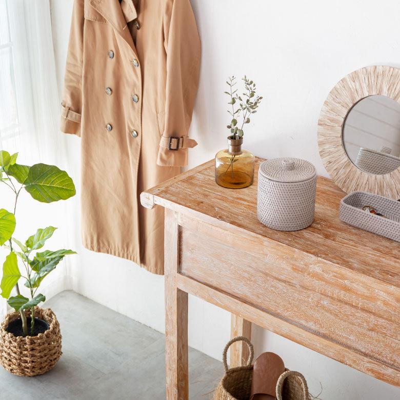 トイレットペーパーケース かご 籠 カゴ ボックス ケース ラタン 籐 ホワイト ナチュラル 約 W 14cm D 14cm H 15.5cm 13981 | ELEMENTS（インテリア） | 18