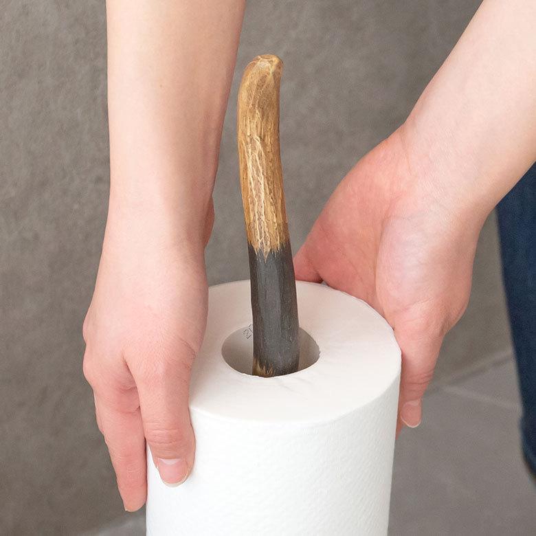 トイレットペーパーホルダー バリ ネコ 猫 置物 天然木 木彫り オブジェ アジアン雑貨 手彫り リゾート おしゃれ 13983 | ブランド登録なし | 06