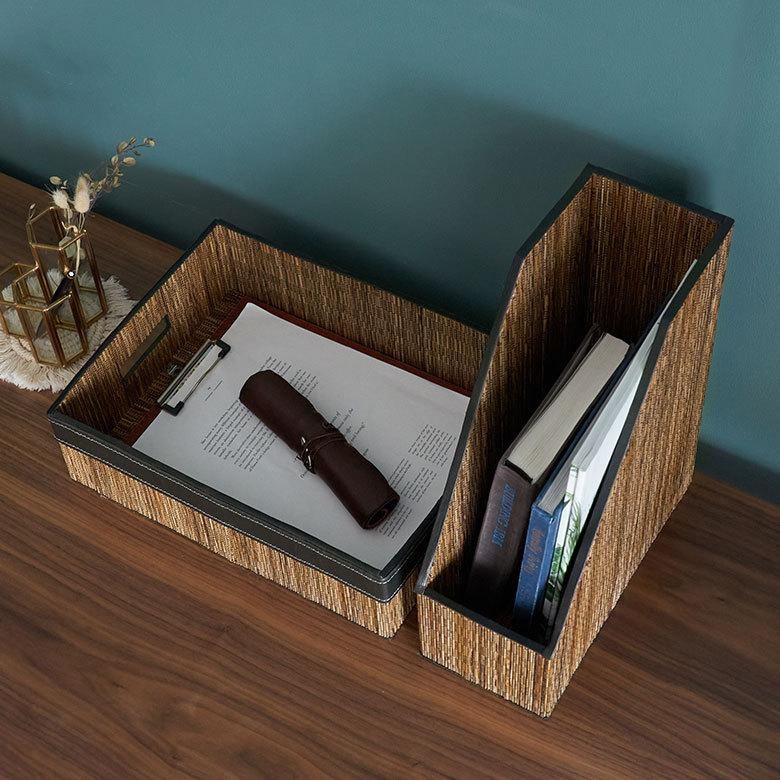 ファイル スタンド 書類 立て パームリディ A4 縦型  ボックス ブック 本 ホルダー デスク 収納 事務 用品 整理 文房具 アジアン 雑貨 和風 和 モダン 13993 | ブランド登録なし | 14