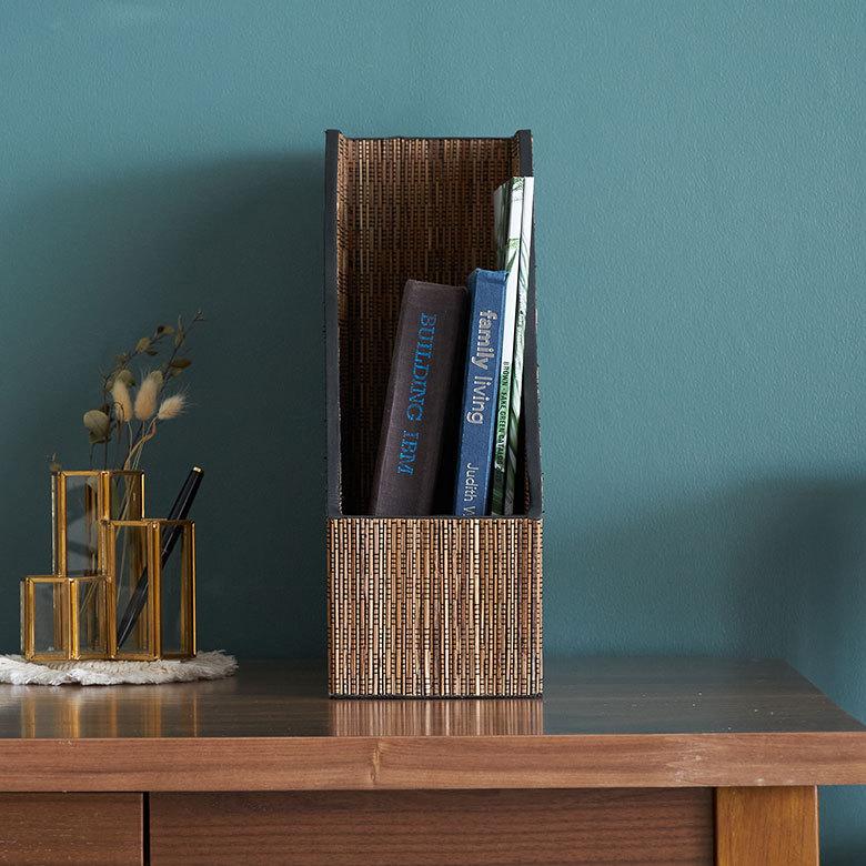 ファイル スタンド 書類 立て パームリディ A4 縦型  ボックス ブック 本 ホルダー デスク 収納 事務 用品 整理 文房具 アジアン 雑貨 和風 和 モダン 13993 | ブランド登録なし | 04