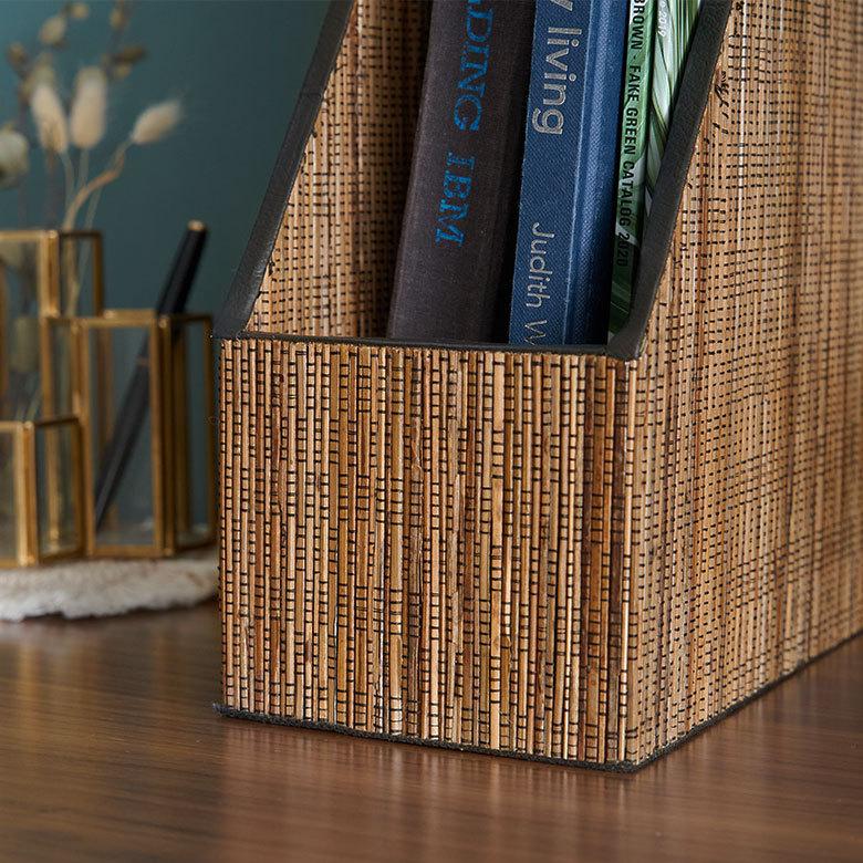 ファイル スタンド 書類 立て パームリディ A4 縦型  ボックス ブック 本 ホルダー デスク 収納 事務 用品 整理 文房具 アジアン 雑貨 和風 和 モダン 13993 | ブランド登録なし | 05