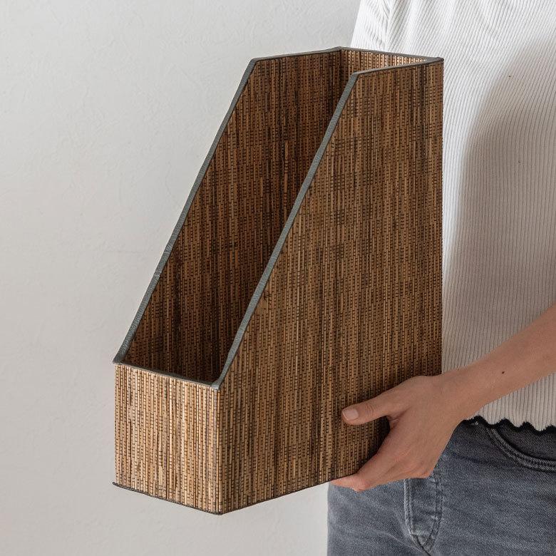 ファイル スタンド 書類 立て パームリディ A4 縦型  ボックス ブック 本 ホルダー デスク 収納 事務 用品 整理 文房具 アジアン 雑貨 和風 和 モダン 13993 | ブランド登録なし | 06