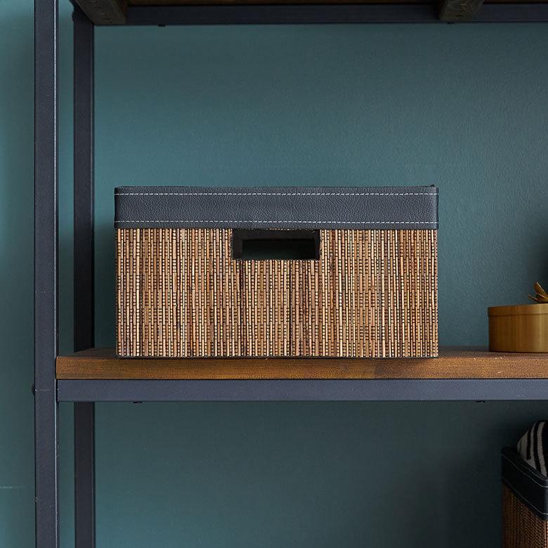 収納 ボックス インナー カラー パームリディ 持ち手 スクエア ケース  衣類 小物 整理 引き出し リビング クローゼット おしゃれ アジアン 雑貨 バリ  13994 | ブランド登録なし | 04